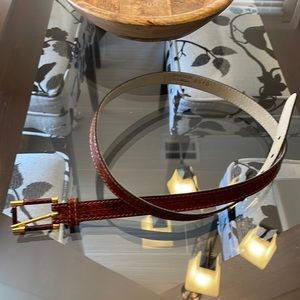 Dark brown vintage Anne Klein snakeskin belt